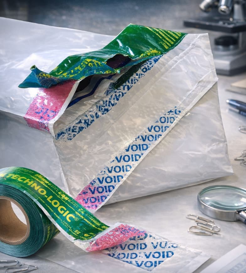 Bande de scellage d'enveloppe inviolable VOID